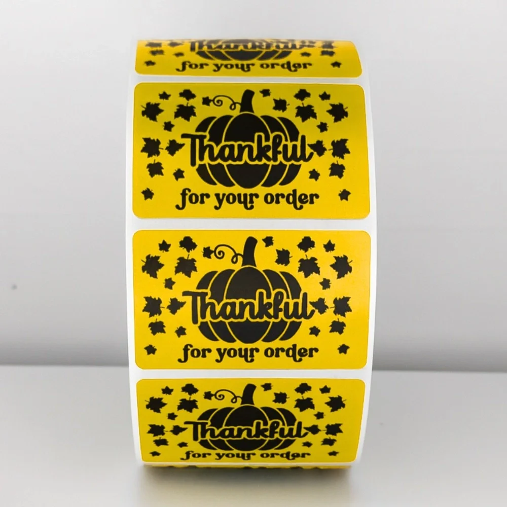 Thankful for Your Order Stickers Fall Pumpkin Packaging Labels | Autumn stickers - Picture 10 of 11